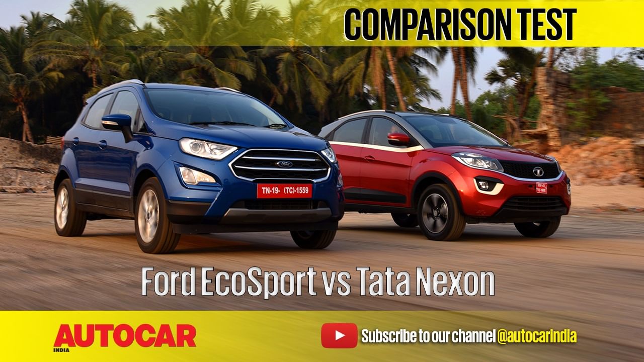 2017 Ford EcoSport vs Tata Nexon comparison video